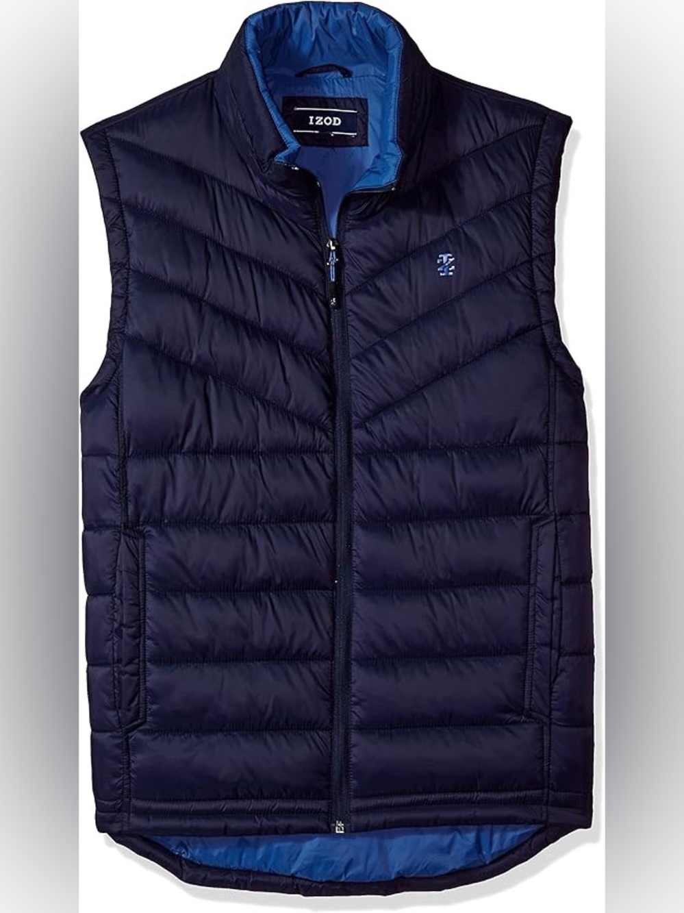 Izod Advantage Performance Puffer Vest in Navy, size L